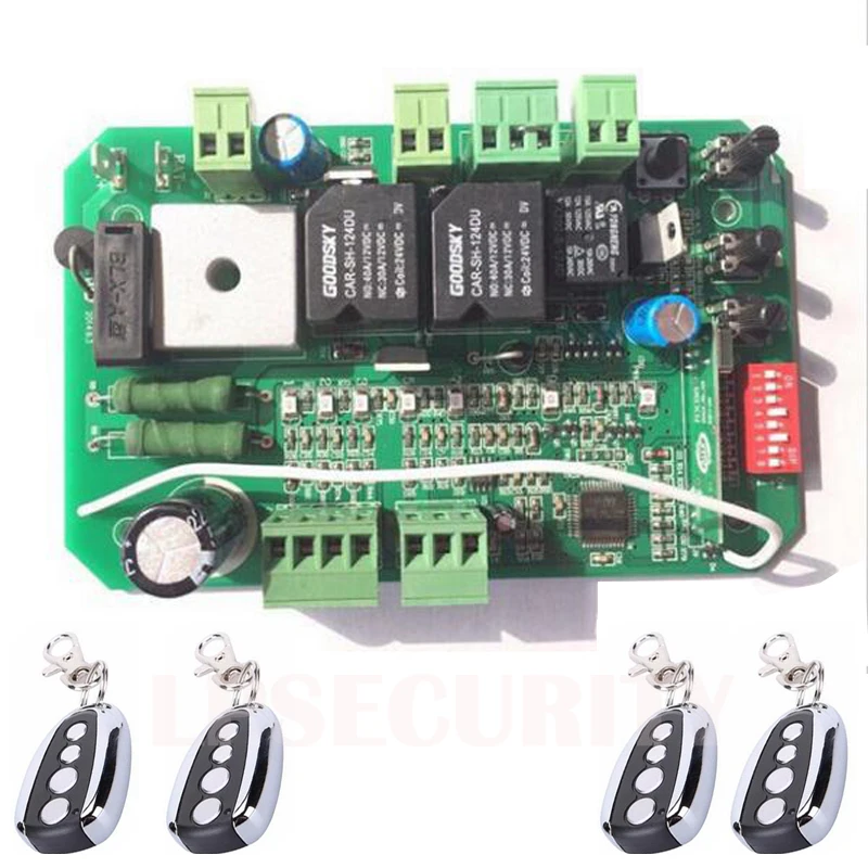 LPSECURITY ворота открывалка блок управления Материнская плата PCB двигатель монтажная плата контроллера карты для 24VDC раздвижные ворота двигатель открывалка