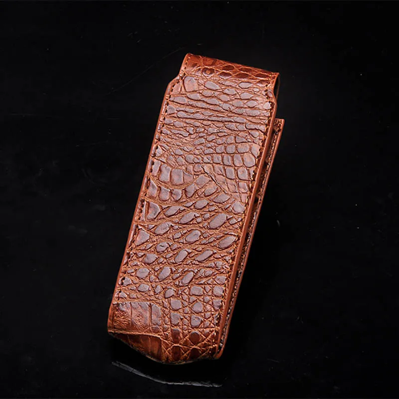 Роскошный чехол-книжка из натуральной кожи в деловом стиле для Vertu Signature S CEO 168, полный защитный чехол для мобильного телефона - Цвет: Brown