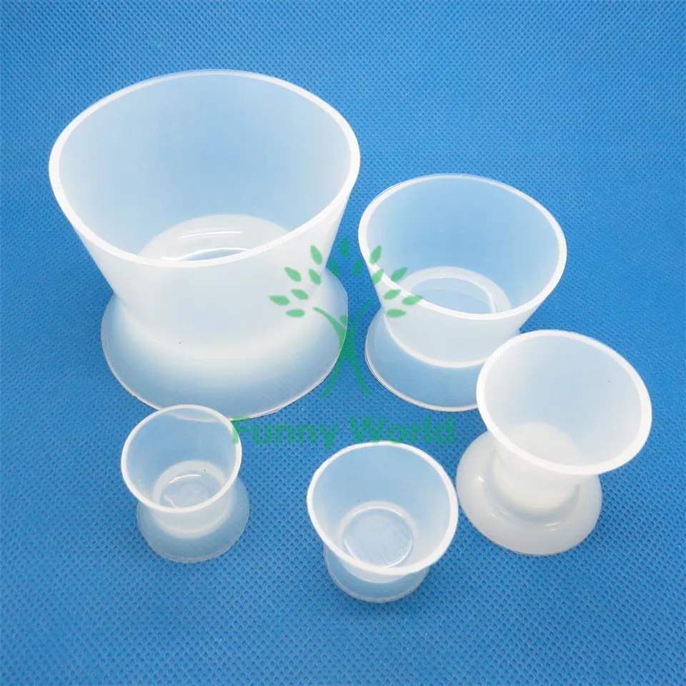 

New 5pcs/set Dental Lab Silicone Acrylic Mixing Bowl Cups