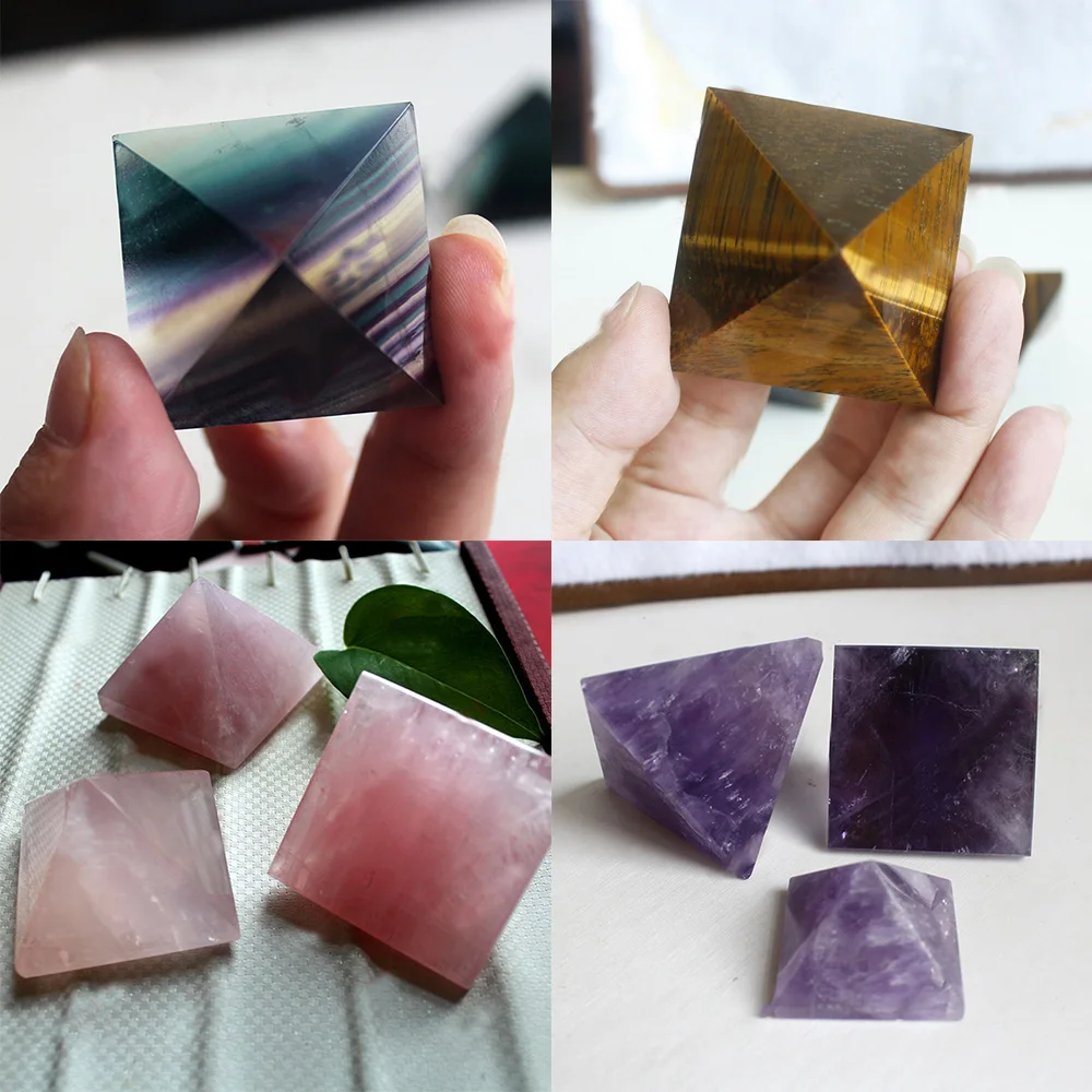 

Natural Minerals Crystal Gemstone Pyramid Healing Spirituality Stone Mineral Home DIY Crafts Decoration Ornament