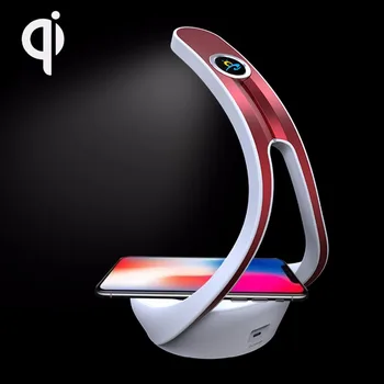 

HAMTOD HT10 LED Desk Lamp 10W Max Fast Charging Qi Wireless Charger Pad for iPhone X / Huawei/ Xiaomi/ LG/ HTC