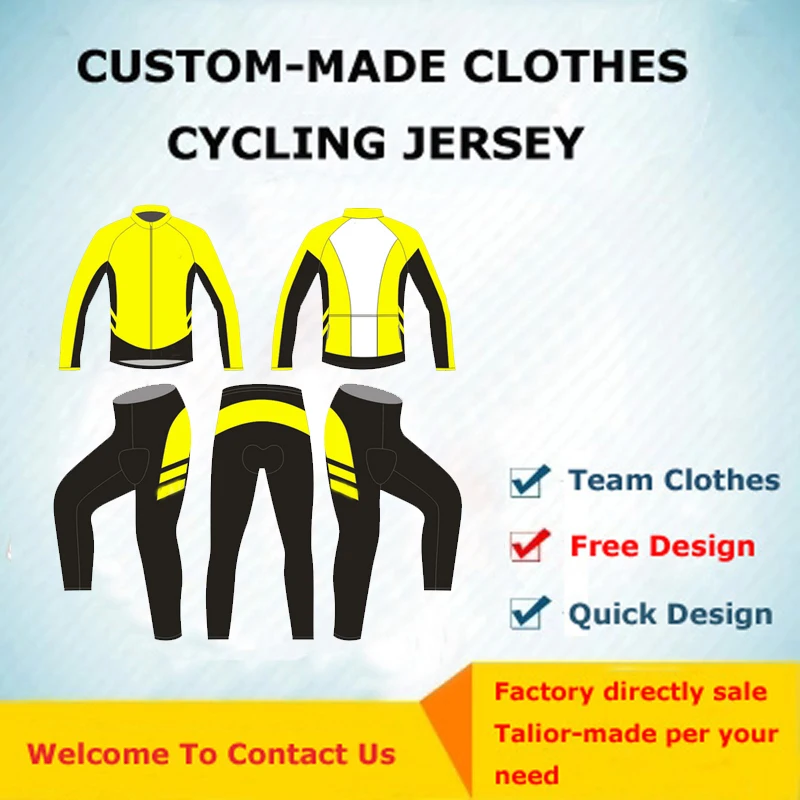 

Custom Winter Thermal Fleece Team Cycling Long Sleeve Warm Pro Jersey Bib Pants Set DIY Bike Club Ciclismo Bicycle Wear Clothes