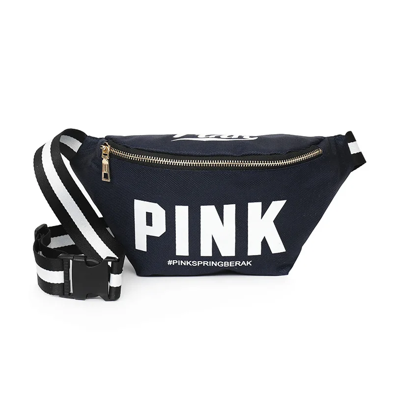 Waist Bag 11 Raisvern/розовый женский комплект 2 шт. с буквенным принтом; летний спортивный костюм из двух предметов; топ с короткими рукавами и шорты до колена; повседневная одежда - Цвет: Waist Bag 11