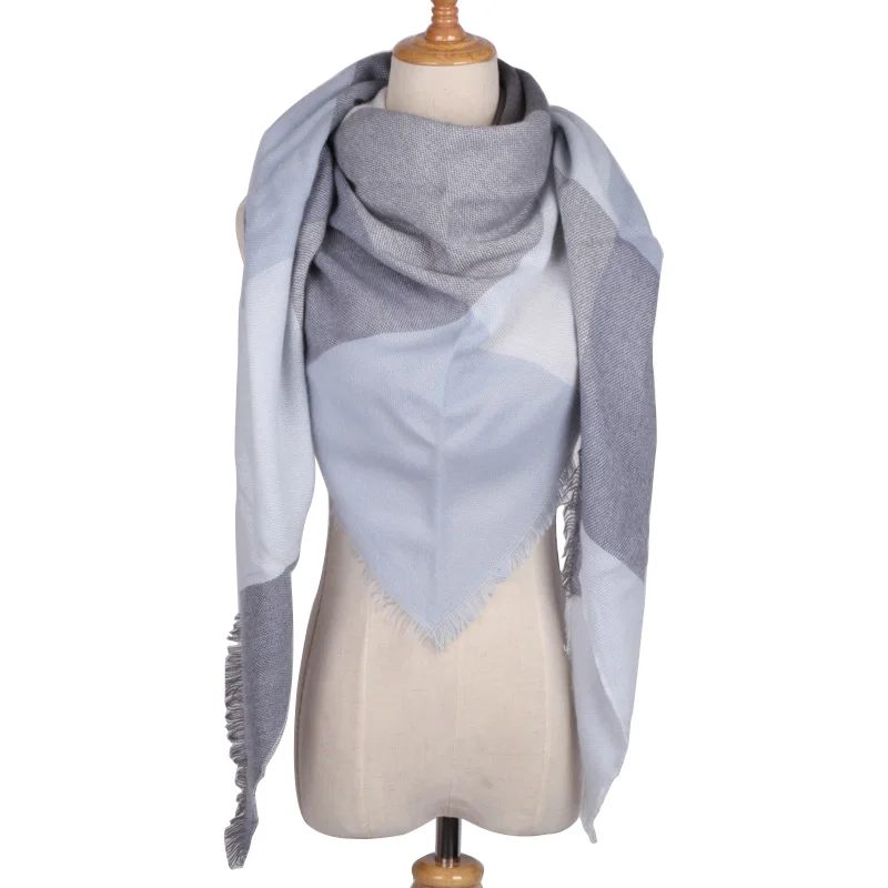 Мода 2017 г. Брендовая Дизайнерская обувь Треугольники шарф Для женщин кашемир