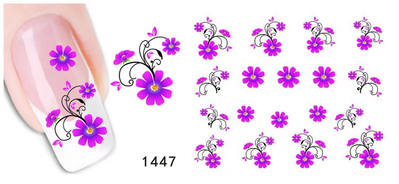 4 шт Цветочные наклейки для ногтей белый цветок для ногтей DIY Гель-лак наклейки для ногтей цветы наклейки для маникюра клейкая пленка для салона