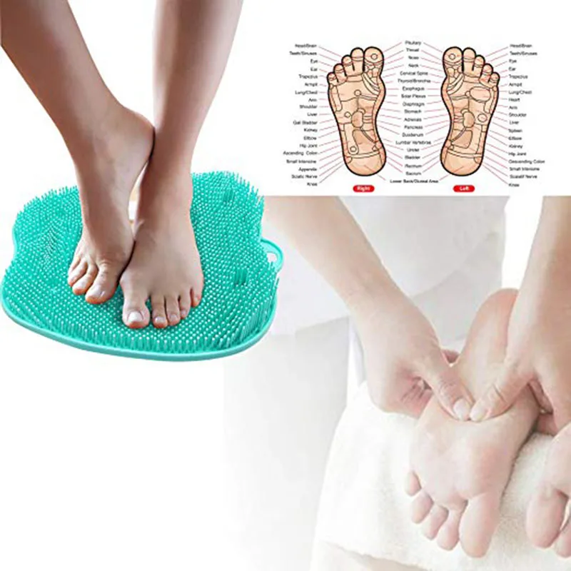 

Foot Scrubber Massager Pad Shower Foot Brush Deep Clean Exfoliate SPA FPing