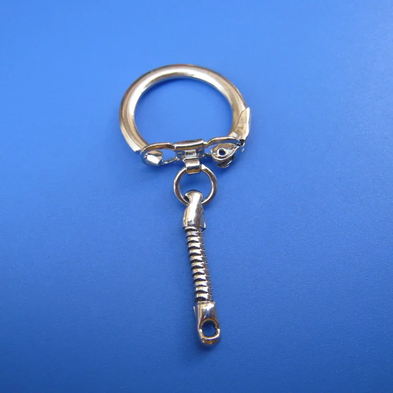 30 шт 6x2,3 см, сделай сам, ювелирное изделие в виде змеи цепочки для ключей кольца в серебряном тоне цепочка для ключей с пряжкой для того, чтобы сделать специальный цепочка для ключей, аксессуары