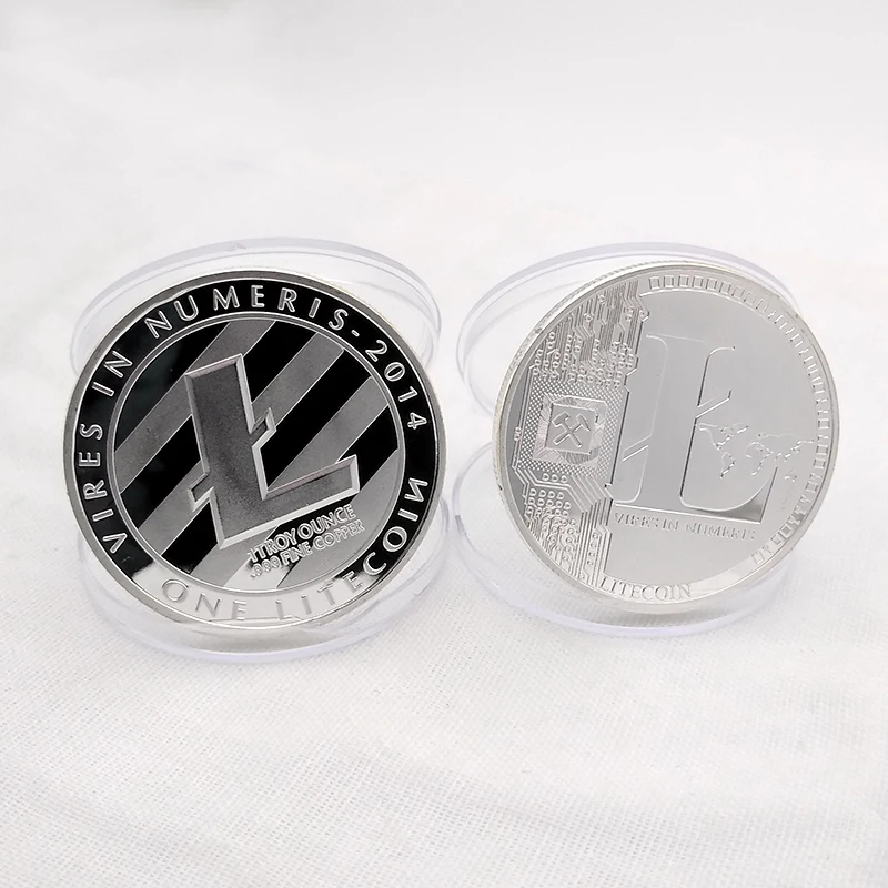 Home Decor Decoration Crafts Non-currency Coins bitcoin Gold Plated A Coin Litecoin Coin Collection Art Gift Mar19