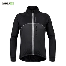 WOSAWE New Reflective Cycling Jackets Winter Thermal Fleece Windproof/Waterproof Long Sleeve Jersey Wear Cycling Clothing