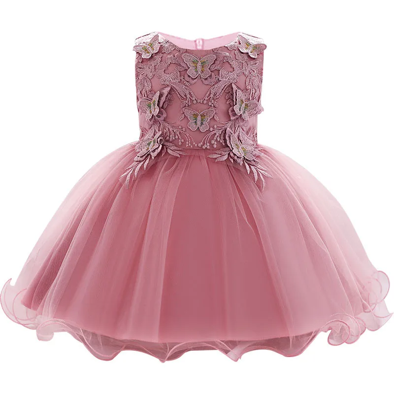 Кружевная одежда с блестками для девочек платье для новорожденных Детская праздничная одежда костюм принцессы с юбкой-пачкой для девочек от 0 до 2 лет, платья для дня рождения - Цвет: lotus