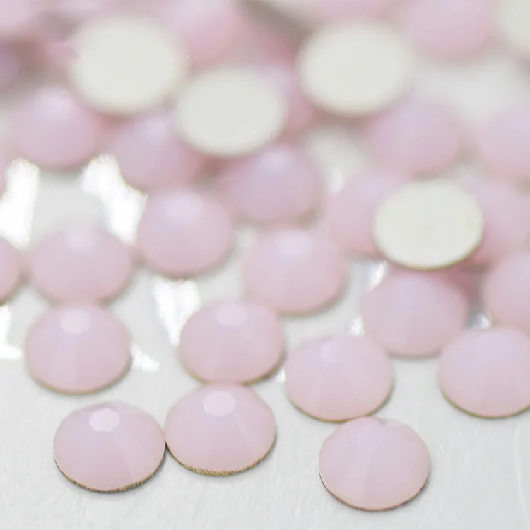 

1440pcs/lot pink opal color Flatback Rhinestones for Nails 3D Nail Art Decoration Glitter Crystal