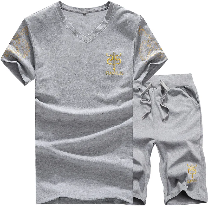 M-5XL-Sweat-Men-Set-2019-Summer-Men-Tracksuit-Short-Sleeved-T-Shirt-Shorts-Set-Casual (1)