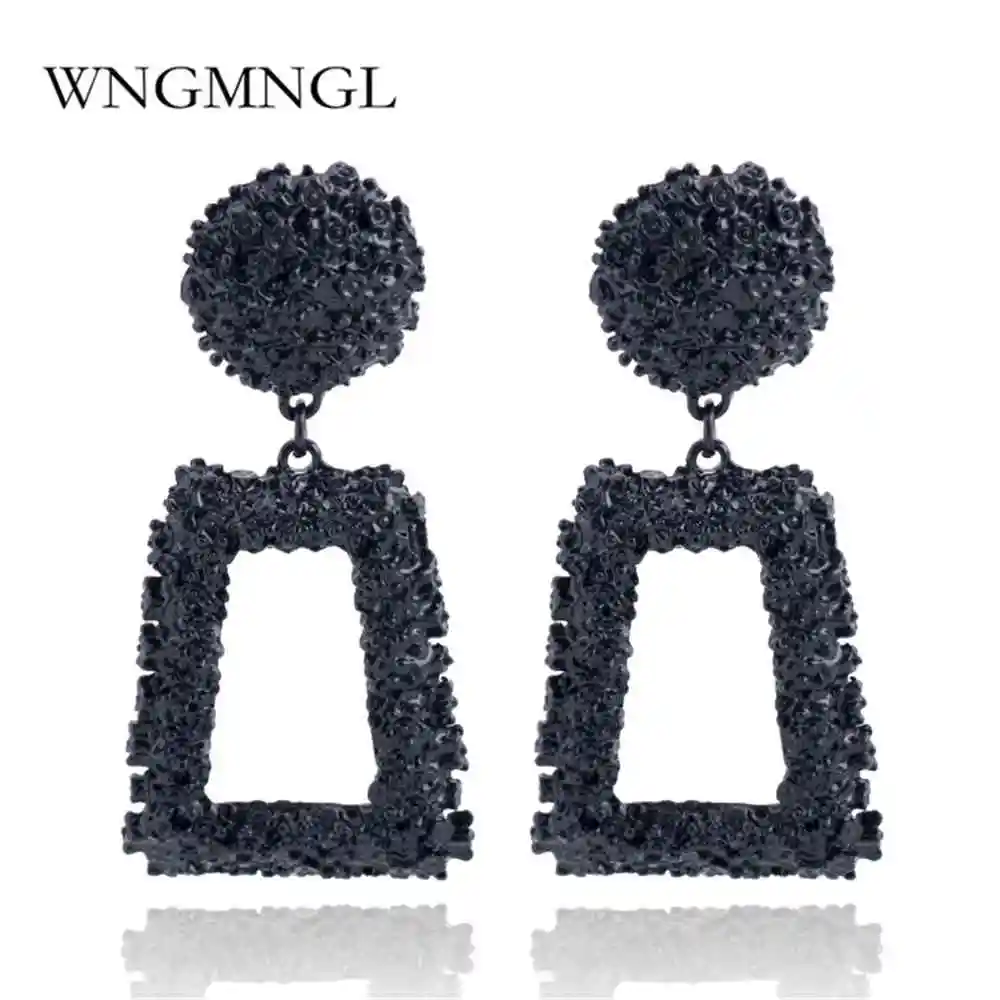 

WNGMNGL 2018 New Design Fashion Drop Earrings Colorful Metal Charm Drop Earring For Women Party Jewelry Free shipping
