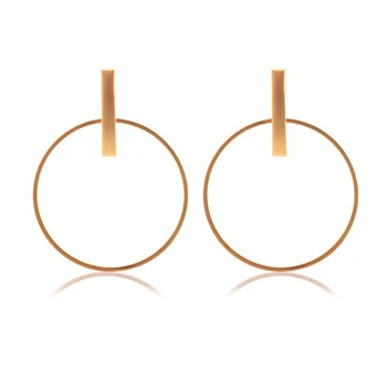 

Big Circle Smooth Fashion Earrings for Women Geometric Ear Hoops Earing Brincos Simple Style Ears Clear Circle Charm Earrings