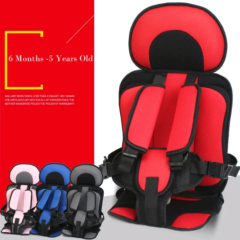 

3Y-12Y Big Size Toddler Safety Mat Kids Protection Chairs Pad with Belt Portable Travel Mat Stroller Cushion Pad Accessories