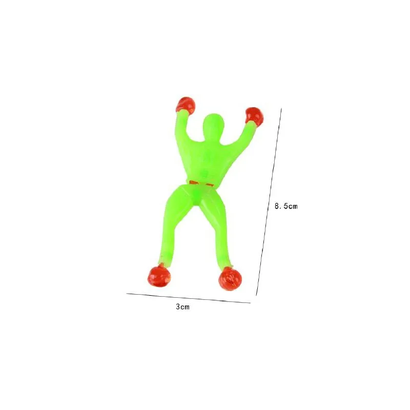 10 шт./лот, забавные новинки, игрушки Человека-паука, скользкий, вязкий, для скалолазания, Человек-паук, сжимающий кувырок, злодей, забавные игрушки-гаджеты