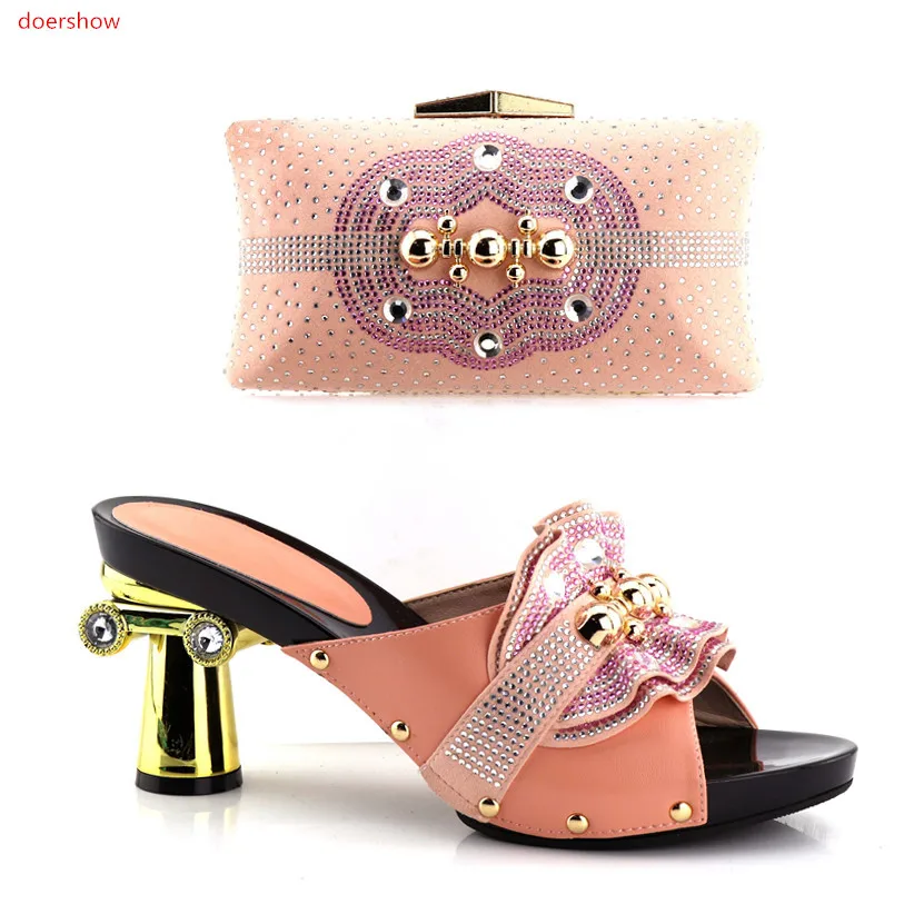 

doershow African Matching Shoe and Bag Italian In Women Italian Shoes and Bags To Match Shoes with Bag Set for party SHV1-7