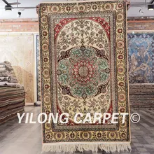 YILONG 3'x5' Antange Шелковый коврик персидский ковер ручной вязки специфический дизайн Тебриз ковер(SL132B3x5