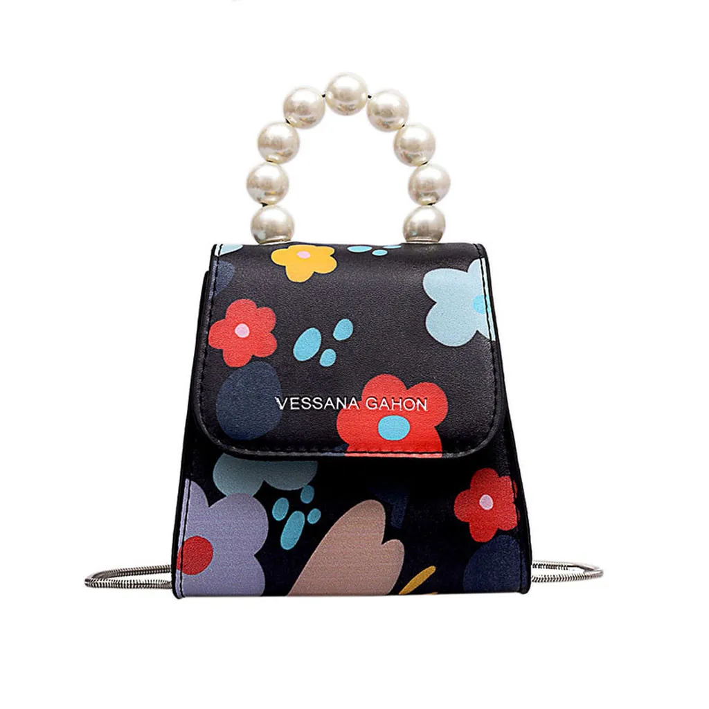 

Crossbody Bag For Women Summer Leather Bag Wild Messenger Bags Fashion Shoulder Small Square Flower Print Handbags 2019 New #L10