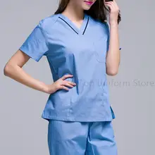 Новая цветная Женская Больничная медицинская форма скраб стоматологическая клиника салон красоты Рабочая форма с коротким рукавом медицинская одежда