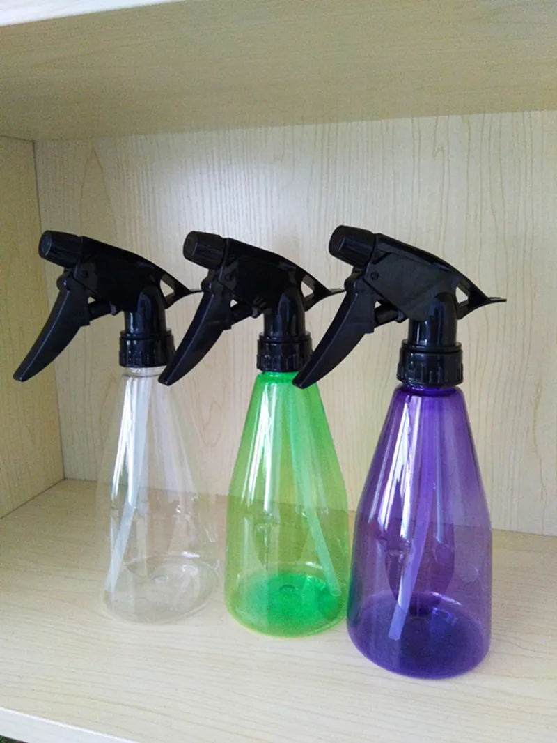 

10ps/lot High quality cheap empty clear green purple 360ml triger plastic spray bottle for kitchen cleaning flower tree