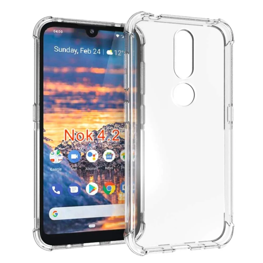 Чехол для Nokia 4 2 гибридный ударопрочный ультратонкий защитный прозрачный чехол