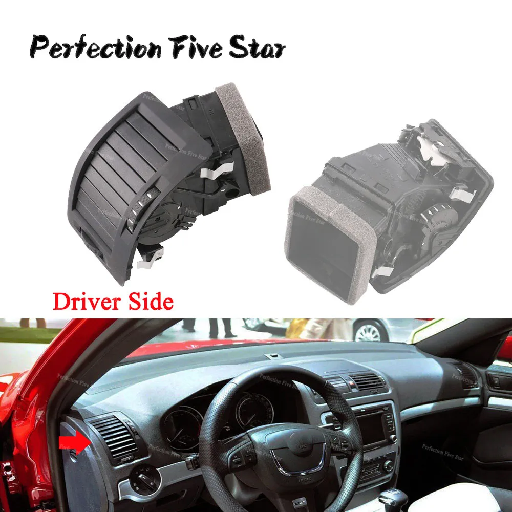 

1ZD819701 For Skoda Octavia 2004 2008 2013 Front Left Driver Side Car Instrument Panel Air Conditioning Outlet Vent 1Z0819701