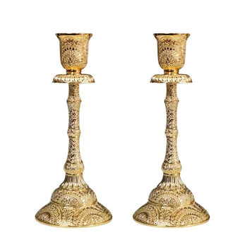 

New Metal Candle Holders 17cm/6.69" Candle Holders Wedding Table Centerpiece 3 Home Decoration Crystal Diwali 3DZT118