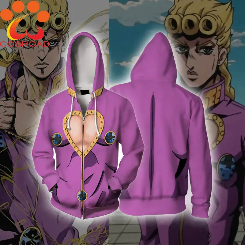 Толстовка Cosroad Jojo's Giovanna толстовка для косплея мужчин и женщин|Костюмы аниме| |