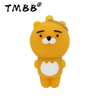 

New Cartoon Cute lion USB Flash Drives 64GB Mini Pendrive 128GB 32GB 8GB 16G 4GB Memory Stick USB 2.0 Pen Drive Flash disk Gifts