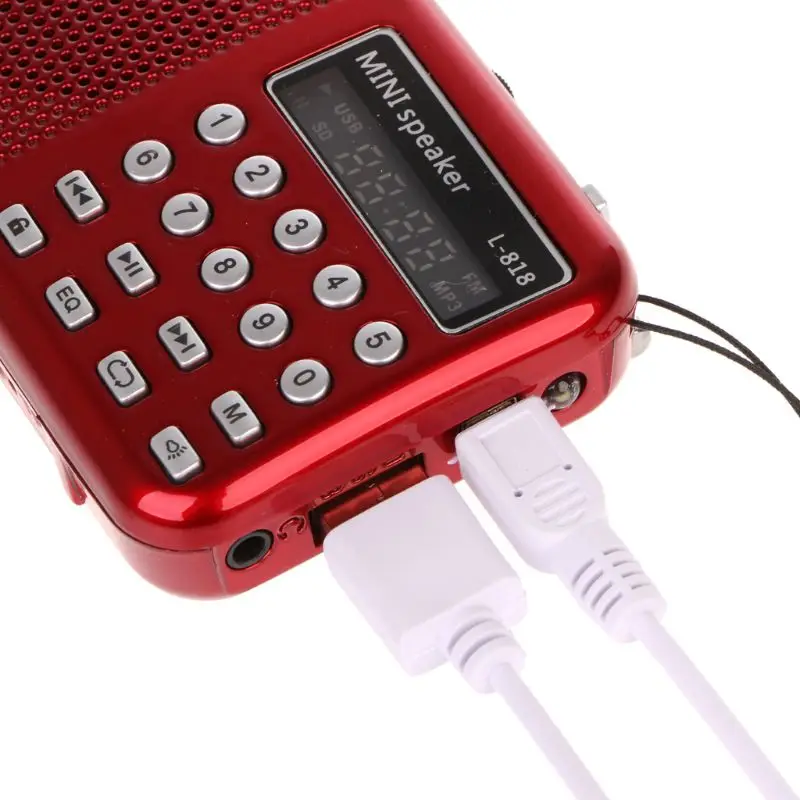 Мини ЖК-дисплей цифровой аудио FM радио USB Micro SD карта TF Динамик MP3 музыкальный плеер