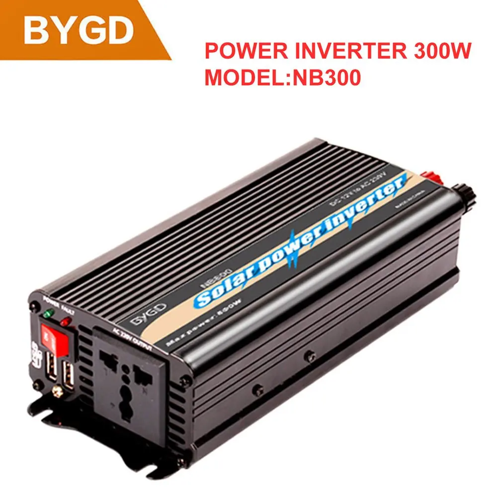 

BYGD 12V to 220V Car Solar Power Inverter Voltage Transformer Dual USB Modified Sine Wave Power Inverter