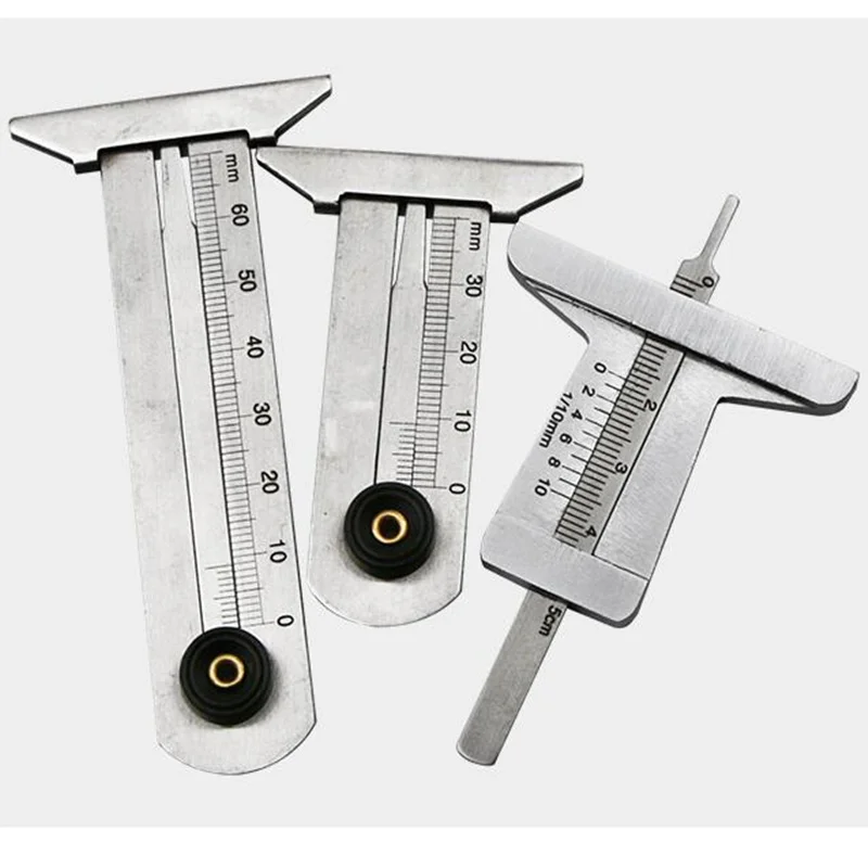 Автомобильный измеритель глубины протектора шин из нержавеющей стали 0-25,4 мм, автомобильный измеритель глубины протектора для шин, штангенциркуль, линейка, инструмент для ремонта колес мотоцикла