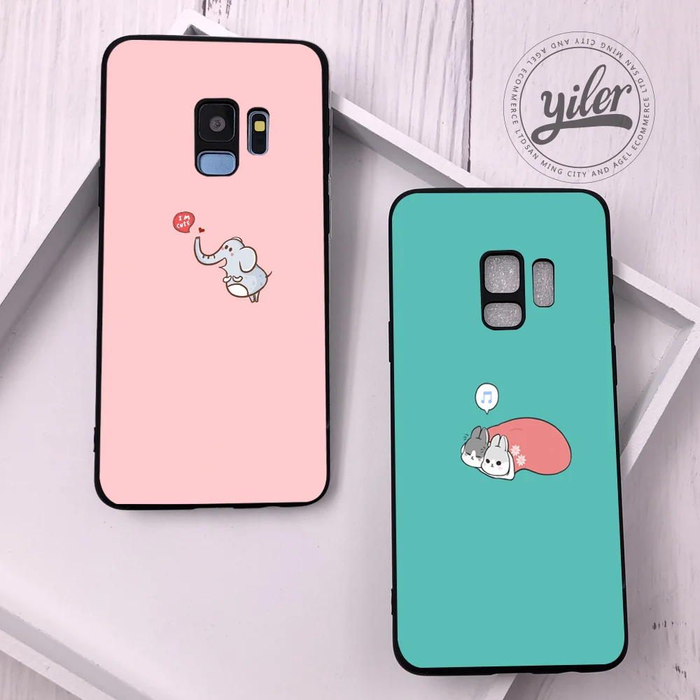 

Pink Rabbit Coque For Samsung Galaxy S9 case Cute Rabbit for Samsung S9 Plus Cases for Samsung Galaxy S9 S7 S7 edge S8 Plus Case