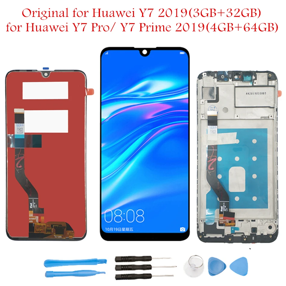 

Original 6.26" for Huawei Y7 Pro Prime 2019 LCD Display Touch Screen Digitizer Assembly LCD Display TouchScreen Repair Parts