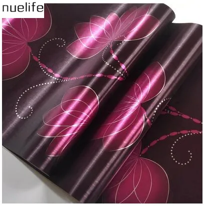 

0.53x10m KTV 3D stereo personality fashion flash wallpaper Qiangbu Hotel Der Bar ballroom box lotus theme room wallpaper