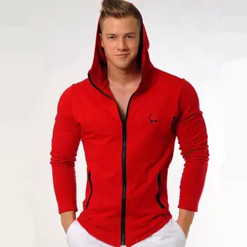 Casual Fitness Hoodie for Men Mens Clothing Jackets & Hoodies