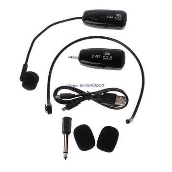 

2.4G Wireless Microphone Headset Megaphone Radio Mic For Speech Loudspeaker New-38#/CC