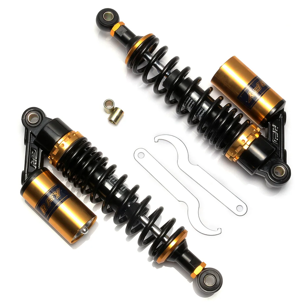 Universal 320mm 12.5" Motorcycle Air Shock Absorber Rear Suspension For Yamaha Motor Scooter ATV Quad Dirt Bike Gold&Black D15
