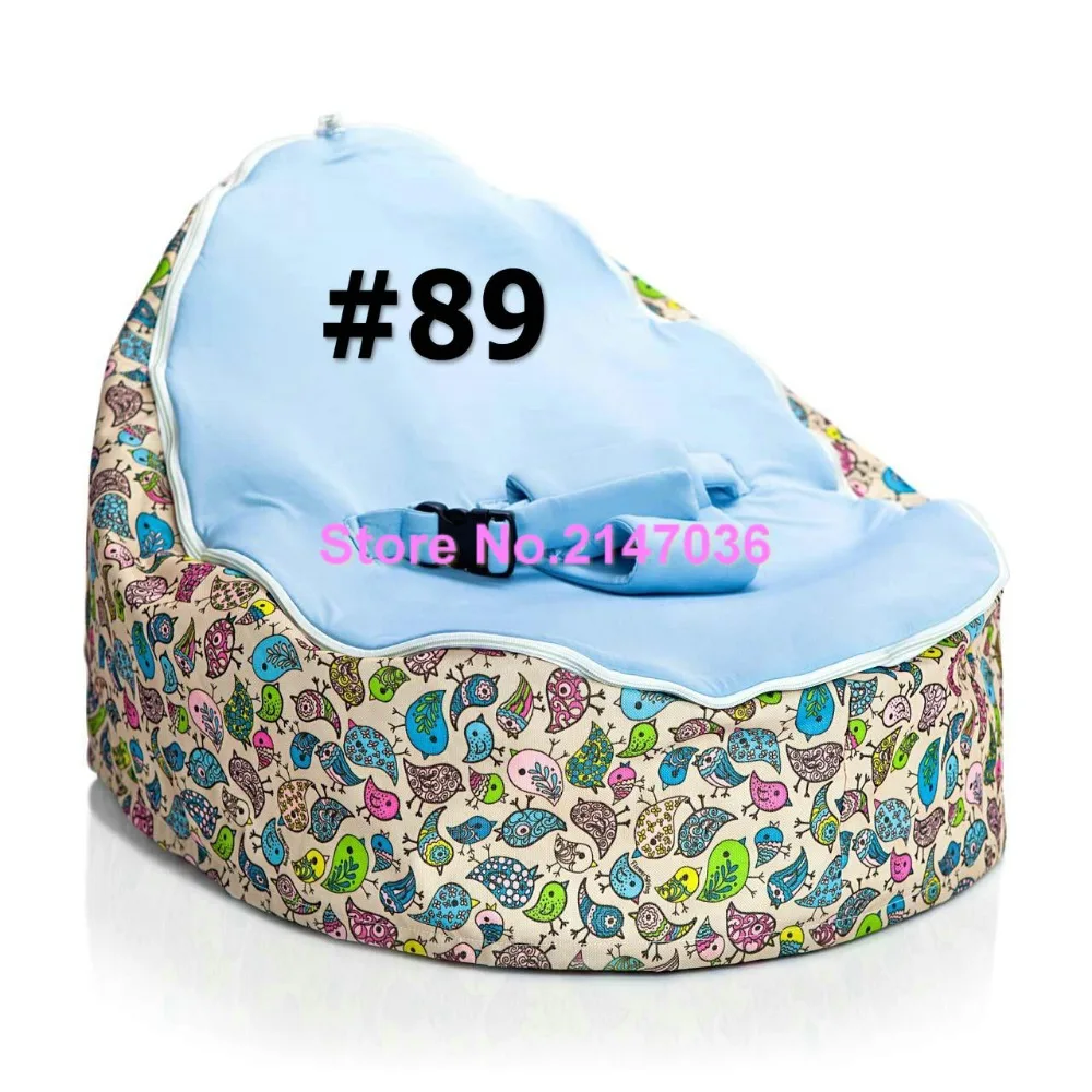 Us 29 5 Yellow And Blue Birds Baby Bean Bag Beanbag Bouncer Infant Sleeping Bed Portable Kids Sofa Seat With 2 Upper Top In Living