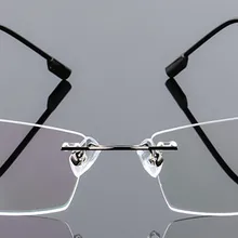 Eyesilove, модные очки без оправы из титанового сплава для близоруких женщин и мужчин, близорукие очки, очки по рецепту от-0,50 до-6,00