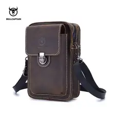 BUBULLCAPTAIN Genuine Leather Male Waist Packs Phone Pouch Bags Waist Bag Men's Small Chest Shoulder Belt Bags Fashion Men Bags