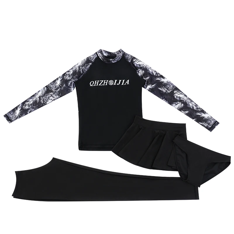 Rhyme леди купальник с длинным рукавом Rashguard купальный костюм для женщин из четырех