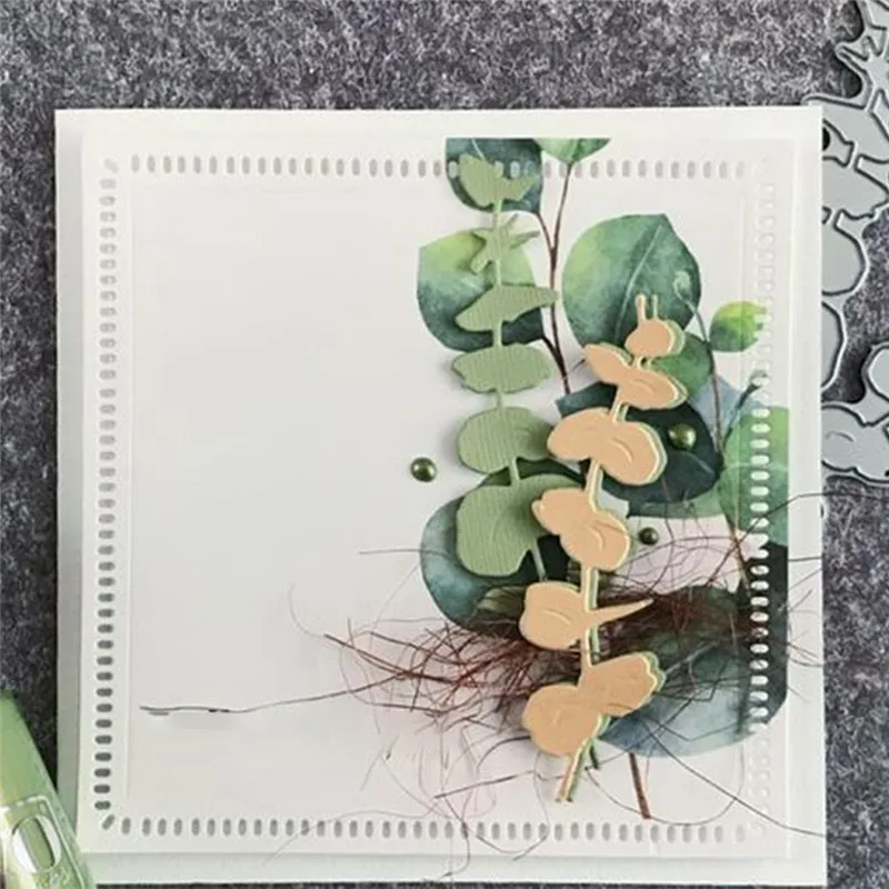 

Naifumodo Flower Metal Cutting Dies Scrapbooking for Card Making DIY Embossing Cuts New Craft Dies Leaf Plant Bonsai Plant
