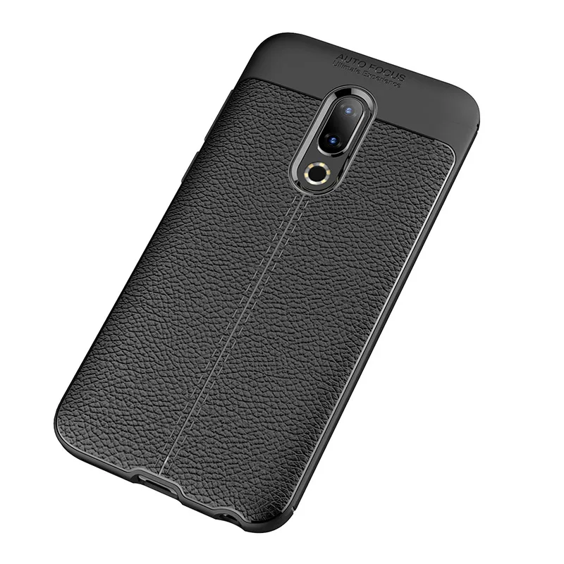 

For Meizu 16th Case Full Protector Silicone Shockproof Phone Bag Case Leather Grain Cover For Meizu 16th 16 Plus 15 Lite 15 Plus