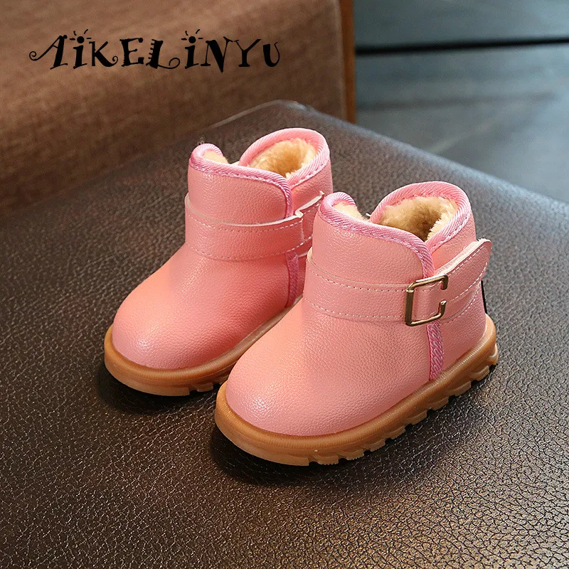 2017 Winter Children Snow Boots Baby Girls Boy Shoes Kids Martin Boots Girls Baby Waterproof