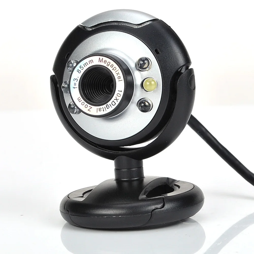 Новая веб камера USB 80 0 M 6 LED МП с микрофоном для настольного ПК и ноутбука|web cam|webcam
