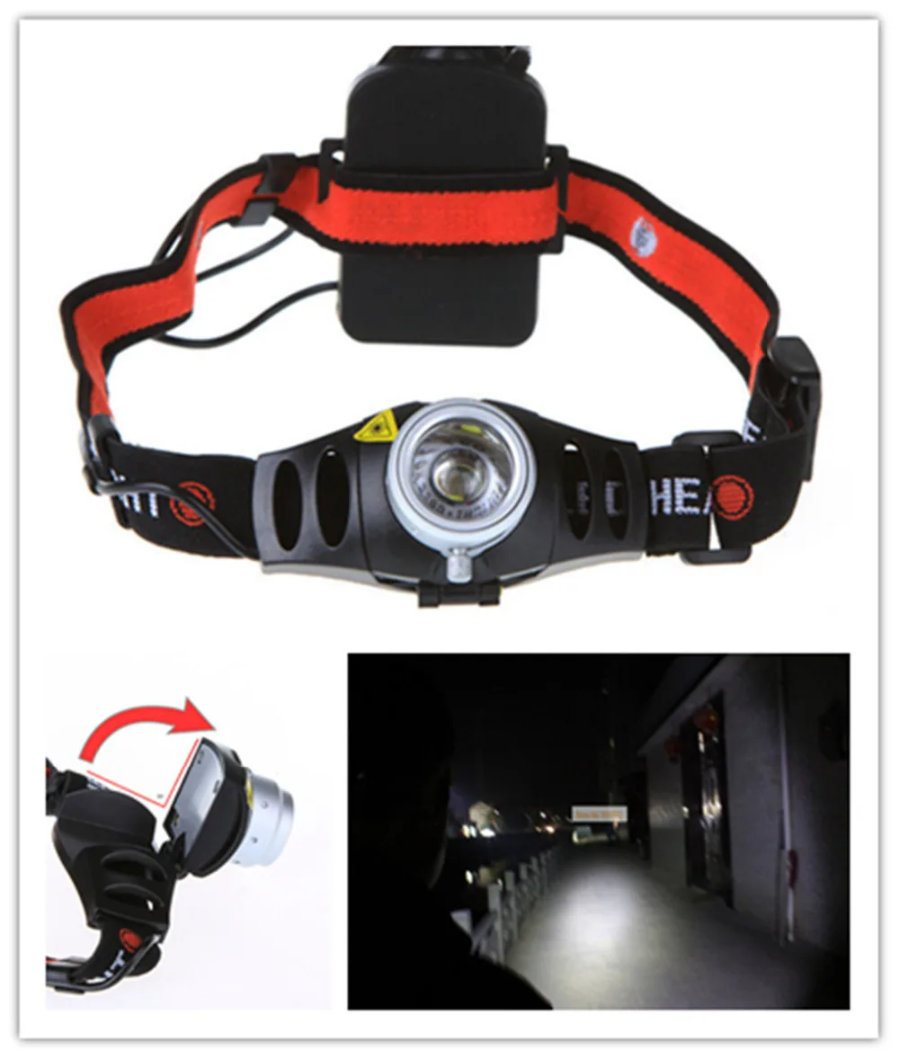 

1800LM lamp XM-L Q5 LED Headlamp Zoomable Zoom Camping Head Light Torch Waterproof Head Torch