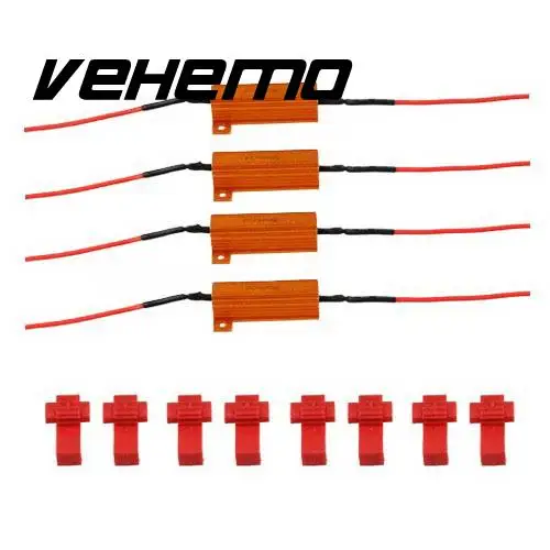 

Vehemo 4-piece LEDs Load Decoding Resistors Kits Light 6 ohm 12V With (Golden)