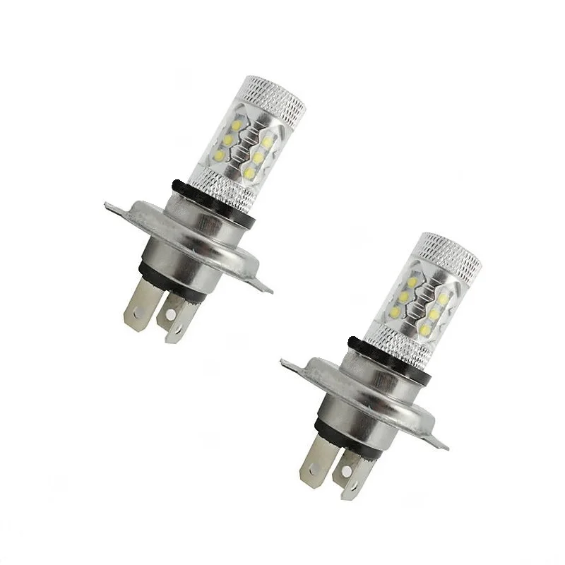 

2 PCS 80W H4 2828 16SMD 6500K -7000K White Light LED Bulb for Car Headlamp,Fog Light DC12-24V JTCL114-ly